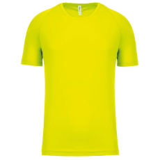 PROACT PA438 férfi környakas raglános rövid ujjú sportpóló Proact, Fluorescent Yellow-L