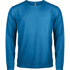 PROACT PA443 férfi hosszú ujjú kereknyakú sportpóló Proact, Aqua Blue-2XL