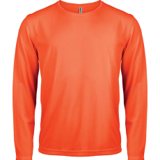 PROACT PA443 férfi hosszú ujjú kereknyakú sportpóló Proact, Fluorescent Orange-2XL