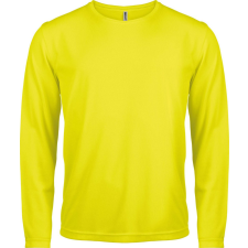PROACT PA443 férfi hosszú ujjú kereknyakú sportpóló Proact, Fluorescent Yellow-XL férfi póló