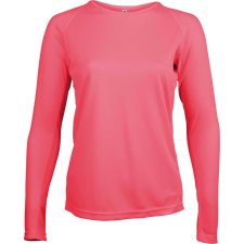 PROACT PA444 Női hosszú ujjú kereknyakú sportpóló Proact, Fluorescent Pink-XL női póló