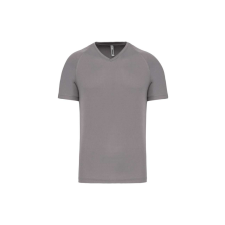PROACT PA476 V-nyakú férfi rövid ujjú sportpóló Proact, Fine Grey-M férfi póló
