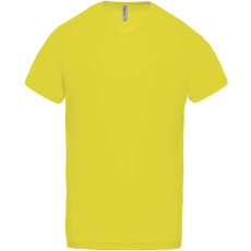 PROACT PA476 V-nyakú férfi rövid ujjú sportpóló Proact, Fluorescent Yellow-S