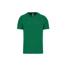 PROACT PA476 V-nyakú férfi rövid ujjú sportpóló Proact, Kelly Green-2XL férfi póló