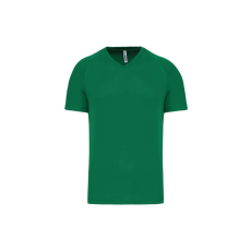 PROACT PA476 V-nyakú férfi rövid ujjú sportpóló Proact, Kelly Green-3XL