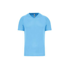 PROACT PA476 V-nyakú férfi rövid ujjú sportpóló Proact, Sky Blue-M férfi póló