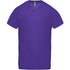 PROACT PA476 V-nyakú férfi rövid ujjú sportpóló Proact, Violet-2XL