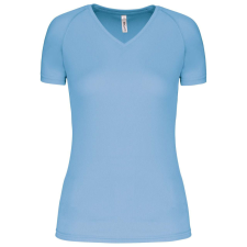 PROACT PA477 Női rövid ujjú V-nyakú sportpóló Proact, Sky Blue-2XL női póló