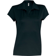 PROACT PA483 rövid ujjú Női galléros sprtpóló Proact, Black-XL