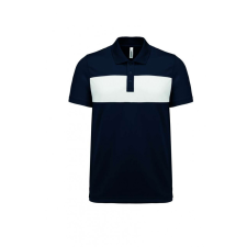 PROACT Uniszex póló Proact PA493 Adult Short-Sleeved polo-Shirt -XL, Sporty Navy/White férfi póló