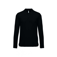 PROACT Uniszex póló Proact PA495 Adult Cool plus Long-Sleeved polo Shirt -L, Black férfi póló