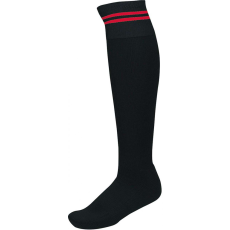 PROACT Uniszex zokni Proact PA015 Striped Sports Socks -27/30, Black/Sporty Red