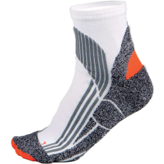 PROACT Uniszex zokni Proact PA035 Technical Sports Socks -39/42, White/Grey/Orange