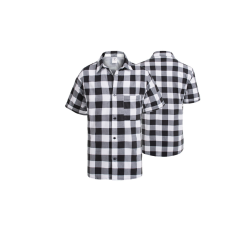Procera Flanell ing, rövid ujjú, fehér-fekete, m-es méret