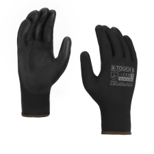 Procera PU bevonatos védőkesztyű x-touch black 10-es, méret védőkesztyű