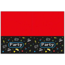 Procos Gamer mintás piros-fekete műanyag asztalterítő 120x180cm lakástextília