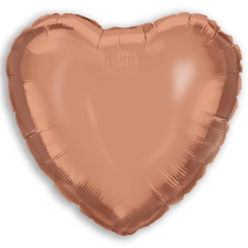 Procos Szív alakú fólia lufi – rose gold 46cm party kellék