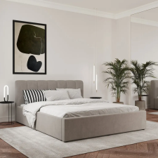 PRODA Almo kárpitozott ágy, 140 x 200 cm, Szürke ágy és ágykellék