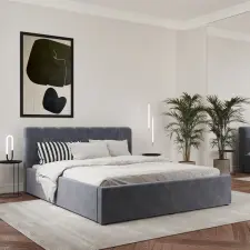 PRODA Almo kárpitozott ágy, 160 x 200 cm, Hamuszürke ágy és ágykellék