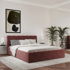 PRODA Almo kárpitozott ágy, 160 x 200 cm, Lila ágy és ágykellék