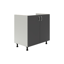 PRODA Benita 2 ajtós Alsó konyhaszekrény Antracit-Fehér 80x50x80 cm bútor