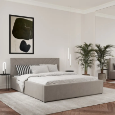 PRODA Fargo kárpitozott ágy, 140 x 200 cm, Szürke ágy és ágykellék