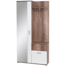 PRODA Justus Előszobafal - fehér/Country tölgy bútor