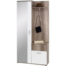 PRODA Justus Előszobafal - fehér/sonoma tölgy bútor