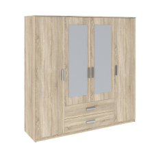 PRODA Verdana gardróbszekrény 200cm 4D2S Sonoma Oak bútor