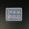  Professzionális szilikon öntőforma, átlátszó, vegyes csillag 4cm x 5cm x 0,8cm