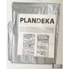 Professzionális, vízálló ezüst színű 6 x 8 méteres takaróponyva (100 gramm/négyzetméter) kerti bútor