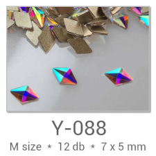 Profinails Profinails forma strasszkövek #Y-123 Crystal AB 12 db (3x4 mm szív) körömdíszítő
