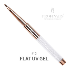 Profinails Profinails Rose Gold Gel Brush zselés ecset #2 Flat körömdíszítő