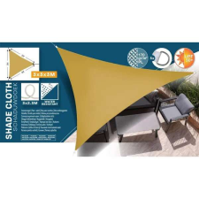 Progarden Háromszög napvitorla 3x3x3m, sárga, poliészter, upf 50+, vízálló kerti bútor