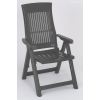 Progarden Loira műanyag kerti dönthető szék antracit