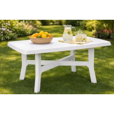  Progarden RODANO kerti asztal 138x88x72 cm műanyag fehér kerti bútor