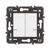  Program Mosaic Netatmo fehér okos kettős kapcsoló (2x végrehajtó), nulla (N) vezető bekötéssel, keret nélkül 077702LA Legrand