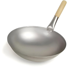 PRONETT Wok serpenyő fa nyéllel, 30 cm edény