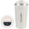 PRONETT XJ5295 Thermo mug with LCD thermometer, 380 ml white (XJ5295_B)