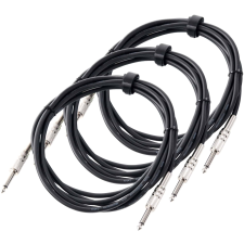 Pronomic Jack Kábel 3M Jack Fekete 3X Szett basszusgitár kiegészítő