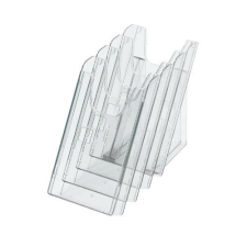 Prospektustartó A/4 5részes asztali Multiform 60237 60258 víztiszta információs tábla, állvány