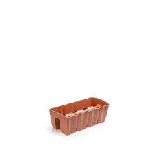 PROSPERPLAST Balkonláda Korlátra Crown - 58, Terra (DCRO600-R624) kerti tárolás