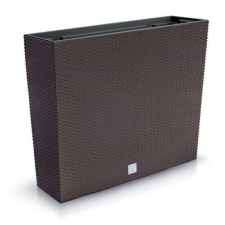 PROSPERPLAST Dekoratív virágtartó, rattanutánzat, barna, 58x18x49,8 cm, Rato tok kerti tárolás