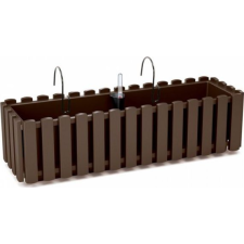 PROSPERPLAST Erkélydoboz Kampókkal Boardee Fencycase DDEF600W Barna (5905197288666) kerti tárolás