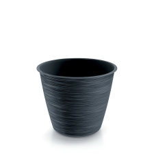 PROSPERPLAST Furu Műanyag Kaspó Antracit 29,5 cm Bordázott, 10db-os csomag kerti tárolás