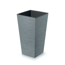 PROSPERPLAST Furu Square Beton Virágtartó 39,5 cm Barázdált Felülettel, 3db-os csomag kerti tárolás