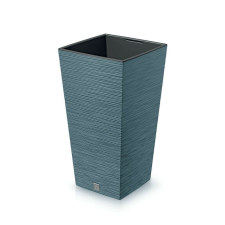 PROSPERPLAST Furu Square Skandináv Stílusú Kék Virágcserép 24 cm, 5db-os csomag kerti tárolás