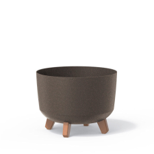 PROSPERPLAST Gracia ECO Wood Kávébarna Virágtartó Fa Lábakkal, 5db-os csomag kerti tárolás