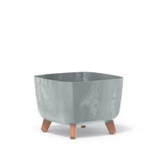 PROSPERPLAST Gracia Square Beton Hatású Virágtartó - Szürke - 29 cm kerti tárolás