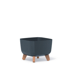 PROSPERPLAST Gracia Square ECO Wood Négyzetes Virágtartó Antracit 24 cm, 5db-os csomag kerti tárolás